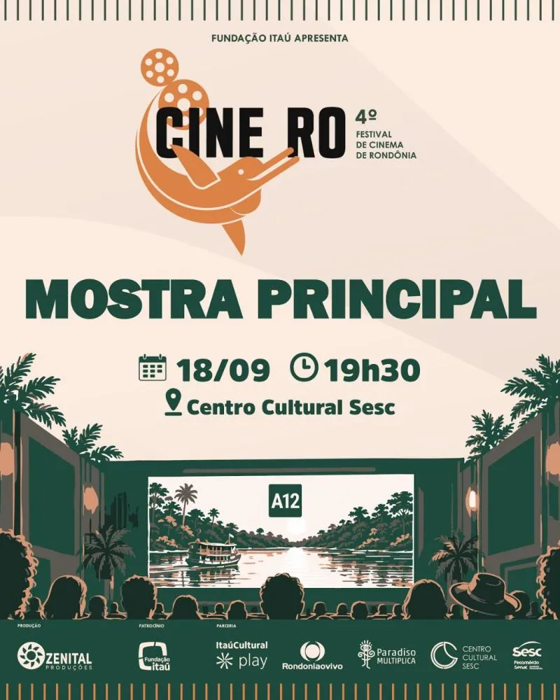 CINE RO 2026 abre programação presencial com sete curtas-metragens de diferentes regiões do Brasil